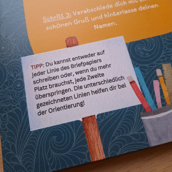 Briefpapier für Kinder mit islamischen Motiven; Islamisches Briefpapier mit Block und Mappe