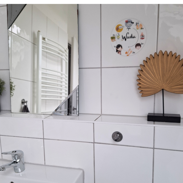 Wudu (Gebetswaschung) für Kinder - Acrylglas ⌀ 16cm