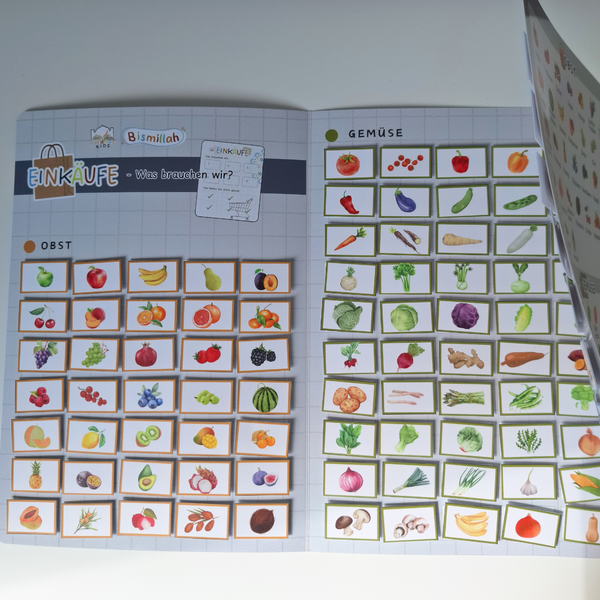 Kinder Einkaufsliste zum Kletten