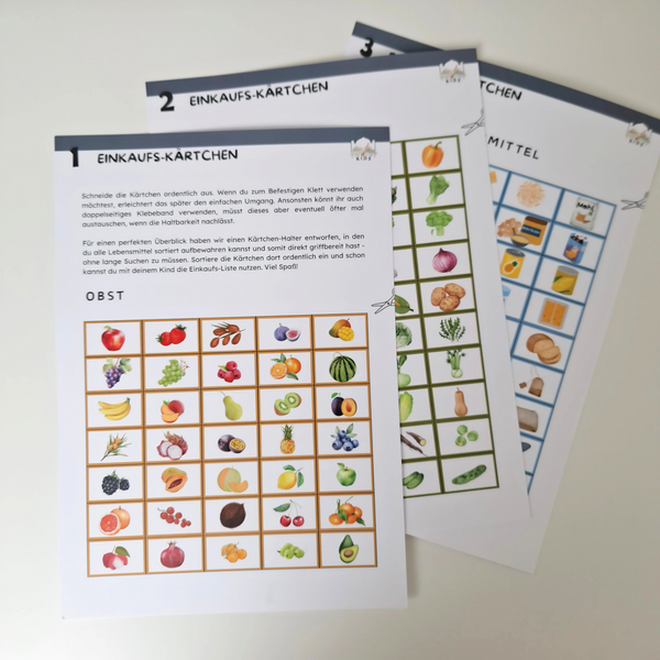 Kinder Einkaufsliste zum Kletten