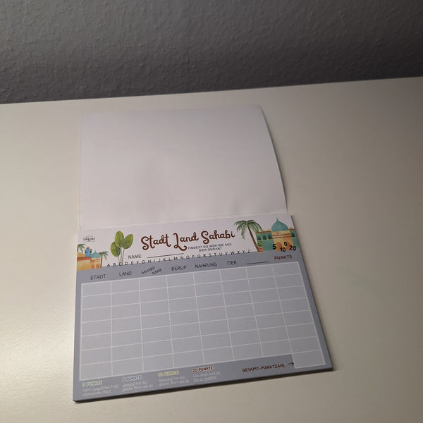 Stadt Land Sahabi- Ein islamisches Gesellschaftsspiel von Firdaws-Kids