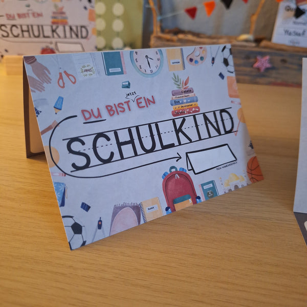 Islamische Grußkarte für Kinder zum Schulanfang für Erstklässler mit einem Hadith