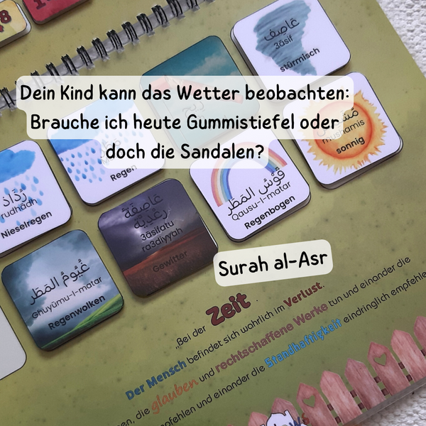 Das Wetter auf deutsch und arabisch und Surah al-Asr