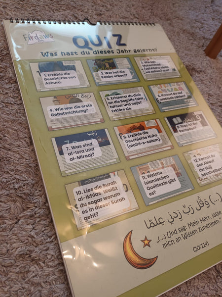 Großer A3 Kinder Hijri-Lernkalender ohne Jahresangabe